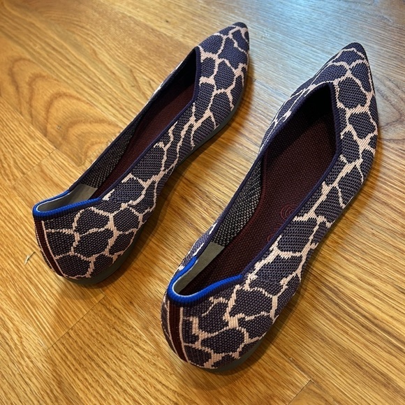 New Rothy’s the Point Violet giraffe slip on flares women’s size 10.5 purple - Picture 10 of 11